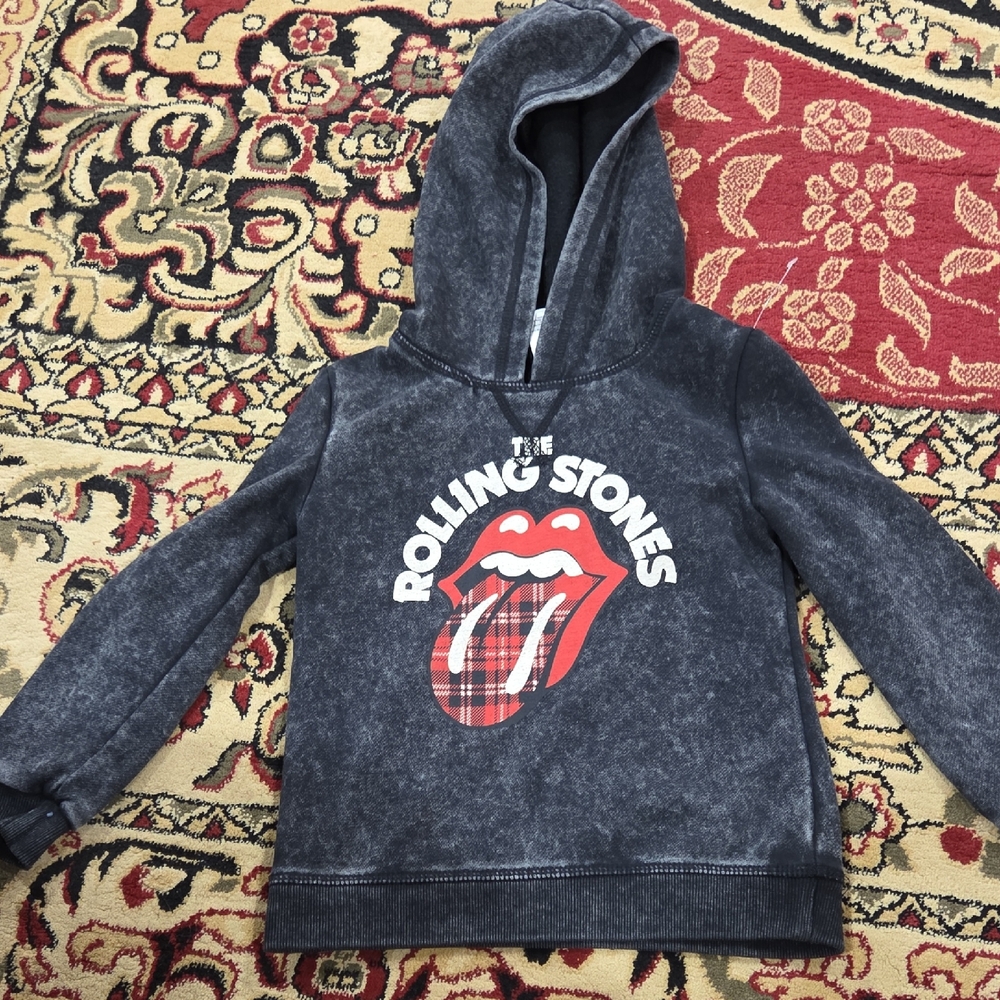 The Rolling Stones Black Hoodie with Red Logo